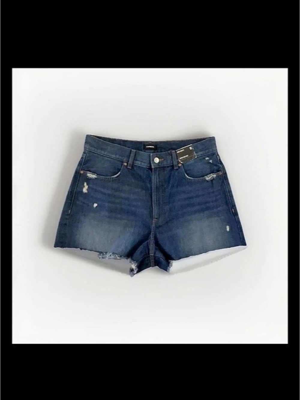 Express Distressed Denim Mom Shorts Size 10 NWT